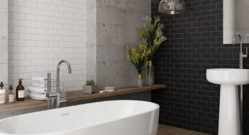 154 , 7.5x15 New York Matt White _ New York Matt Black BATH